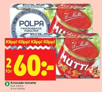 Mutti - Krossade tomater