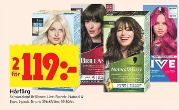 Schwarzkopf - Brilliance, Live, Blonde, Natural & Easy