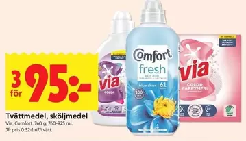 Via - Tvättmedel, sköljmedel