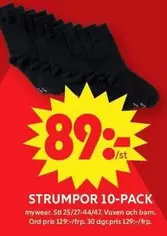 Mywear - STRUMPOR 10-PACK mywear. Stl 25/27-44/47. Vuxen och barn.