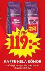 Kaffe Hela Bönor