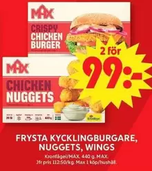 CRISPY CHICKEN BURGER, CHICKEN NUGGETS