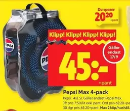 Pepsi - Max 4-pack