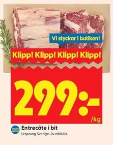 Entrecôte i bit