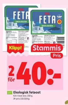 Ekologisk fetaost