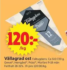 Falbygdens - Vällagrad ost