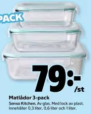 Senso Kitchen - Matlådor 3-pack
