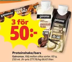 Gainomax - Proteinshake/bars