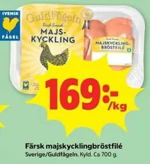 Guldfågeln - Majskycklingbröstfilé