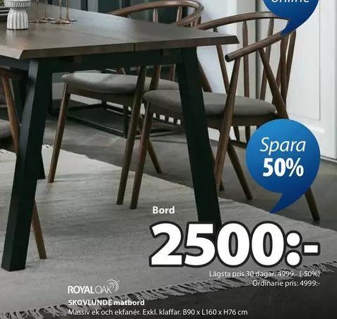 SKÖVLYNDE matbord