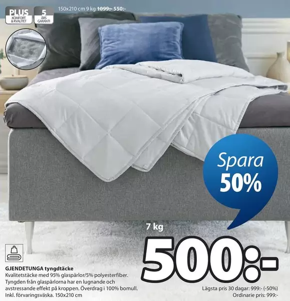 GJENDETUNGA tyngdetäcke