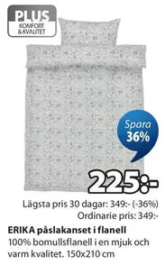 ERIKA påslakanset i flannel