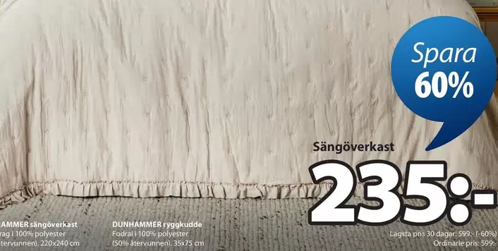 Sängöverkast