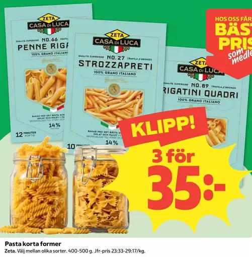 Zeta - Pasta korta former