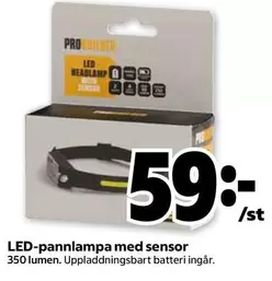 LED-pannlampa med sensor