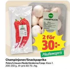 Coop - Champinjoner/Snackpaprika