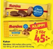marabou - Choco Moment Mjölkchoklad, Choco Muffin Cake Mjölkchoklad