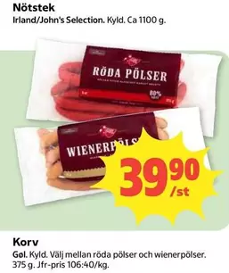 Gøl - Röda pölser och Wienerpölser