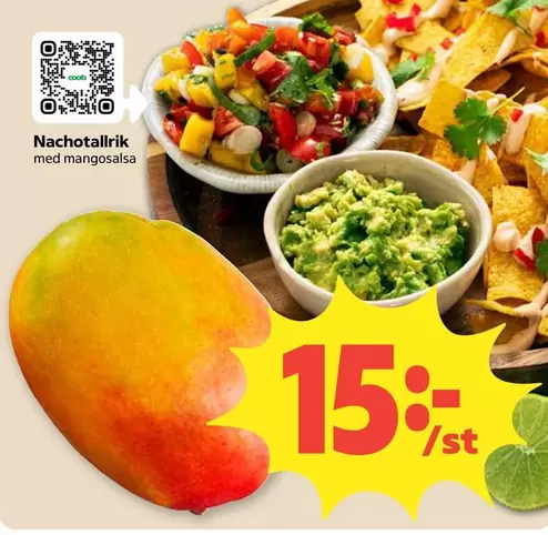 Nachotallrik med mangosalsa