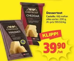 Castello - Dessertost Cheddar, Havarti