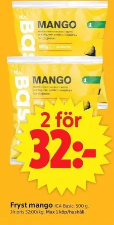 Mer - Fryst mango