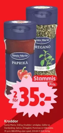 Santa Maria - Paprika & Oregano Kryddor