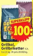 Grillkol, Grillbriketter