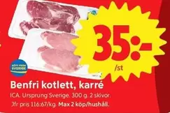 Benfri kotlett, karré