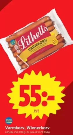 Lithells - Varmkorv, Wienerkorv