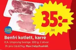 Benfri kotlett, karré