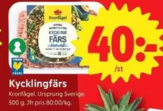 Kronfågel - Kycklingfärs