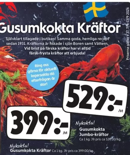 Gusumkokta Kräftor