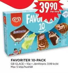 GB Glace - FAVORITER 10-PACK