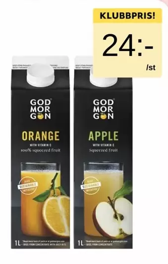 God Morgon - Orange or Apple Juice