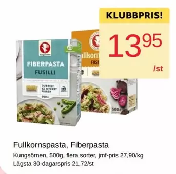 kungsörnen - Fullkornspasta, Fiberpasta Fusilli