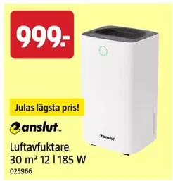 Luftavfuktare 30 m² 12 l 185 W 025966