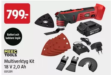 Meec Tools - Multiverktyg Kit 18 V 2,0 Ah