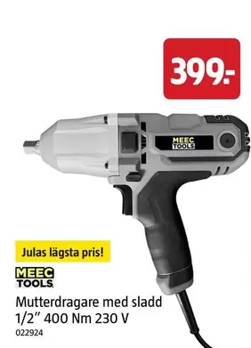 Meec Tools - Mutterdragare med sladd 1/2" 400 Nm 230 V