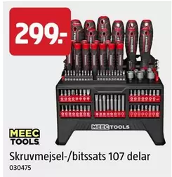 Meec Tools - Skruvmejsel-/bitssats 107 delar 030475