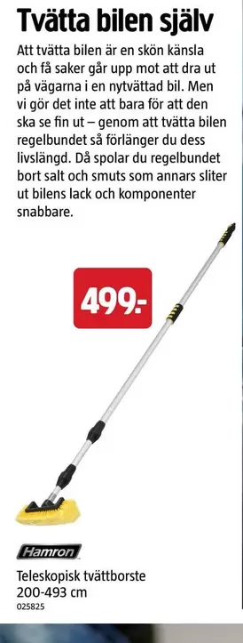 Hamron - Teleskopisk tvättborste 200-493 cm