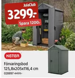 Förvaringsbod 125,8x205x116,4 cm 028897