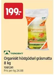 Organiskt höstgödsel gräsmatta
