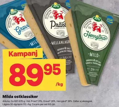 Arla - Milda ostklassiker