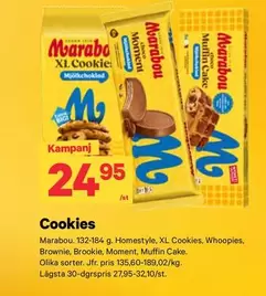 marabou - XL Cookies, Mjölchoklad, Moment, Muffin Cake