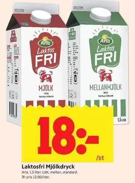 Arla - Laktosfri Mjölkdryck