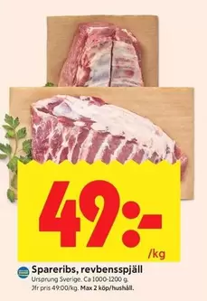 Spareribs, revbensspjäll