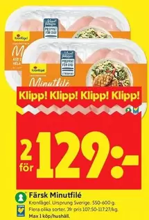 Kronfågel - Färsk Minutfilé