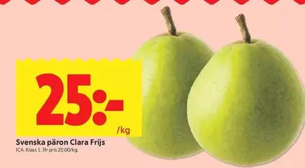Svenska päron Clara Frijs