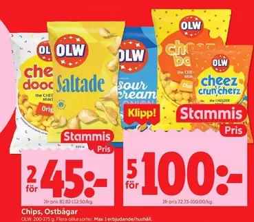 OLW - Chips, Ostbågar