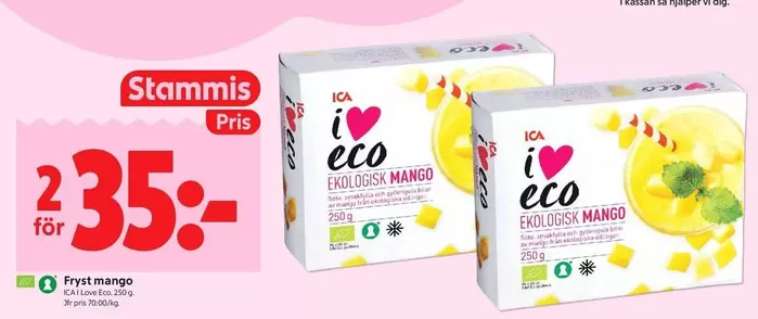 Fryst mango